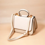 Ivory Muse Croc-Flap Handbag
