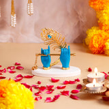 Krishna Divine Hands with Bansuri - Blue