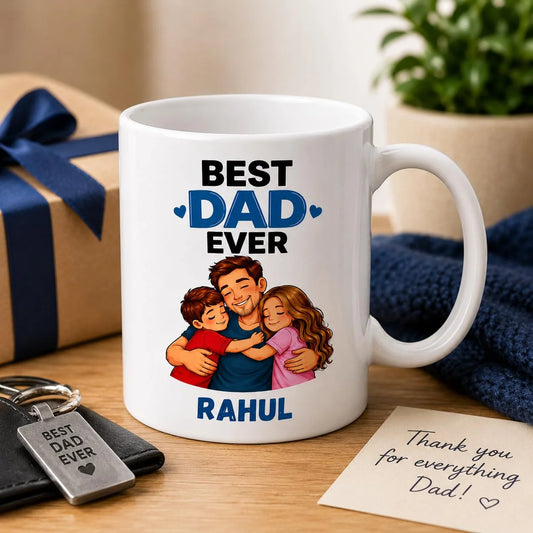 Custom Name & Message Printed Ceramic Coffee Mug for Dad