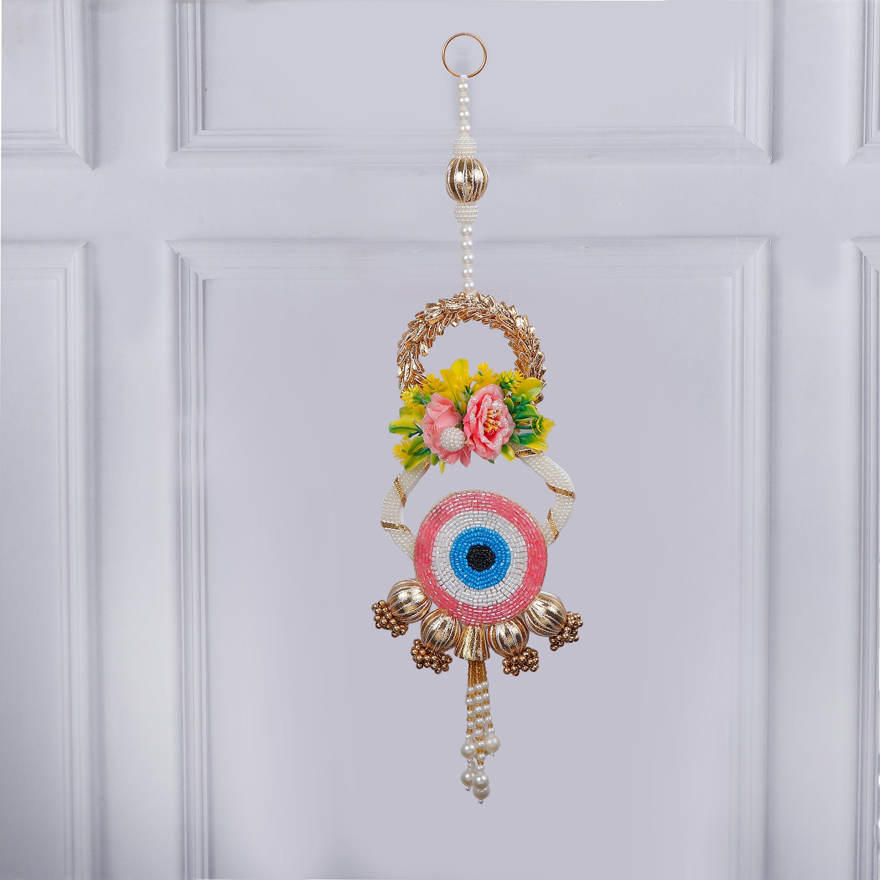 Handcrafted Pink Evil Eye Hanging