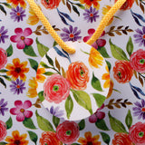 Beautiful Floral Print Paper Bags Pack of 3 (S/M/L)