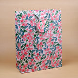 Pink Flowers Print Paper Bags Pack of 3 (S/M/L)