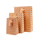 Orange Knit Print Paper Bags Pack of 3 (S/M/L)