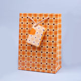 Orange Knit Print Paper Bags Pack of 3 (S/M/L)