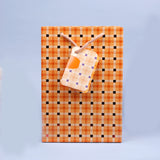Orange Knit Print Paper Bags Pack of 3 (S/M/L)