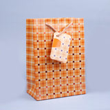 Orange Knit Print Paper Bags Pack of 3 (S/M/L)