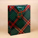 Red and Green Checked Paper Bags Pack of 3 (S/M/L)