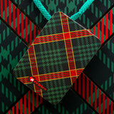 Red and Green Checked Paper Bags Pack of 3 (S/M/L)