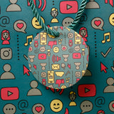 Tech Emoji Print Paper Bags Pack of 3 (S/M/L)