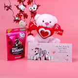 Cute Teddy Bear with Hershey Kisses and Greeting Card