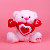 Triple Heart Teddy Bear with Ferrero Rocher and Greeting Card