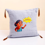 Grey Cushion With Mug And Archies UXR Perfume