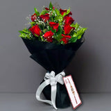Red Roses with Rakhi