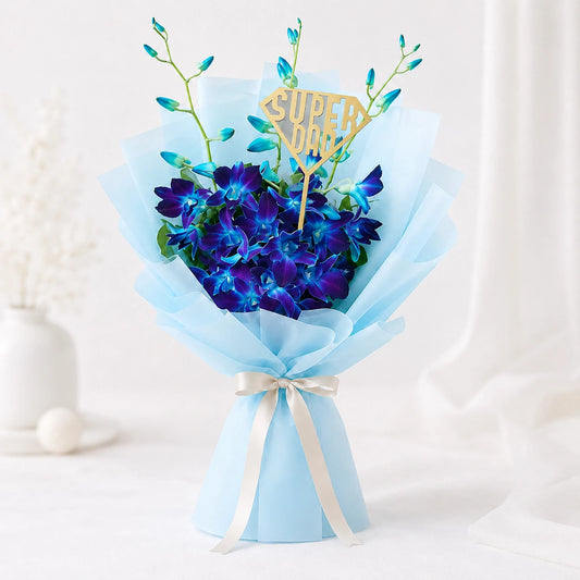 3 Blue Orchid Exotic Bouquet