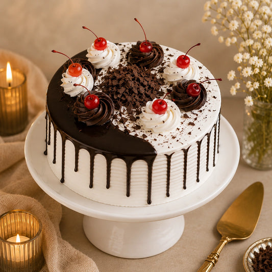 Creamy Drip Black Forest Cream Cake