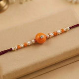 Pearl Beads Rakhi with Cadbury Chocolates | Elegant Rakhi Gift Set