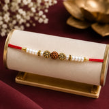 Pearl Rakhi with Kaju Roll & Californian Almonds | Sweet Rakhi Hamper