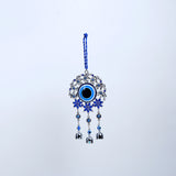 Blue Sequens Flower and Elephant Evil Eye Hanging