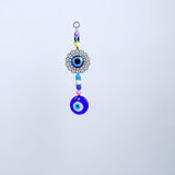 Silver Wired Evil Eye Hanging