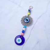 Silver Wired Evil Eye Hanging