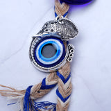 Silver Elephant Evil Eye Hanging