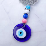 Silver Wired Evil Eye Hanging