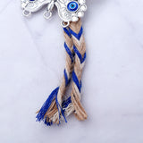 Silver Butterfly Evil Eye Hanging