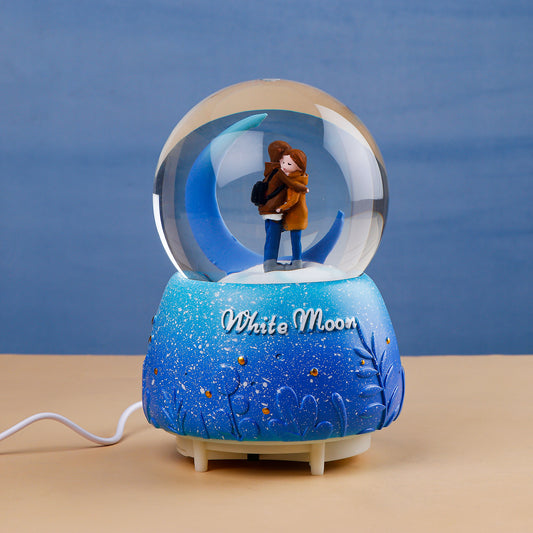 Blissfull Snow Glass Ball Show Piece