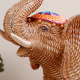 Handcrafted Straw Textured Elephant Showpiece