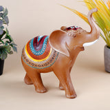 Handcrafted Meticulously Carved Elephant Showpiece