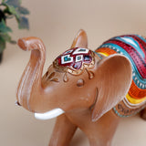 Handcrafted Meticulously Carved Elephant Showpiece