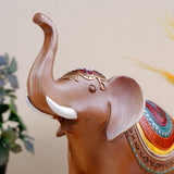 Handcrafted Meticulously Carved Elephant Showpiece