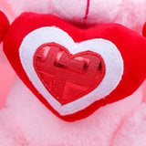 Triple Hearts Teddy Bear with Rose and Greeting Card