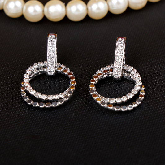 Silver Stone Shine Earing