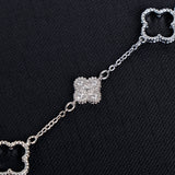 Silver Clover Charm Bracelet