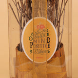 Sparkling Yellow Rose Wooden Vase