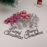 Christmas Pink and Silver Hanging Ornaments
