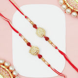 Set of 2 Rakhis with Rasgulla and 2 Plush Keychains
