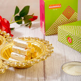 Rakhi Treasure Box, Greeting Card, Teddy Bear, BOYZ Perfume and Kaju Roll