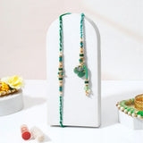 Bhaiya Bhabhi Rakhi with Kaju Katli, Wallet Set, Necklace and Earrings