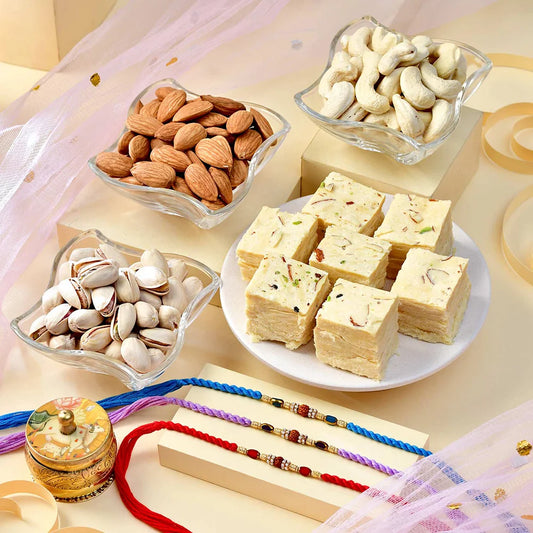 Rakhi Celebration Pack | Sweet and Nuts