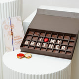 Kundan Rakhi with I Love My Brother Chocolates