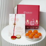 Designer Colorful Rakhi with Motichoor Laddu