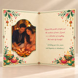 Personalized Diwali Greeting Card with Green Arch, Diyas & Lotus