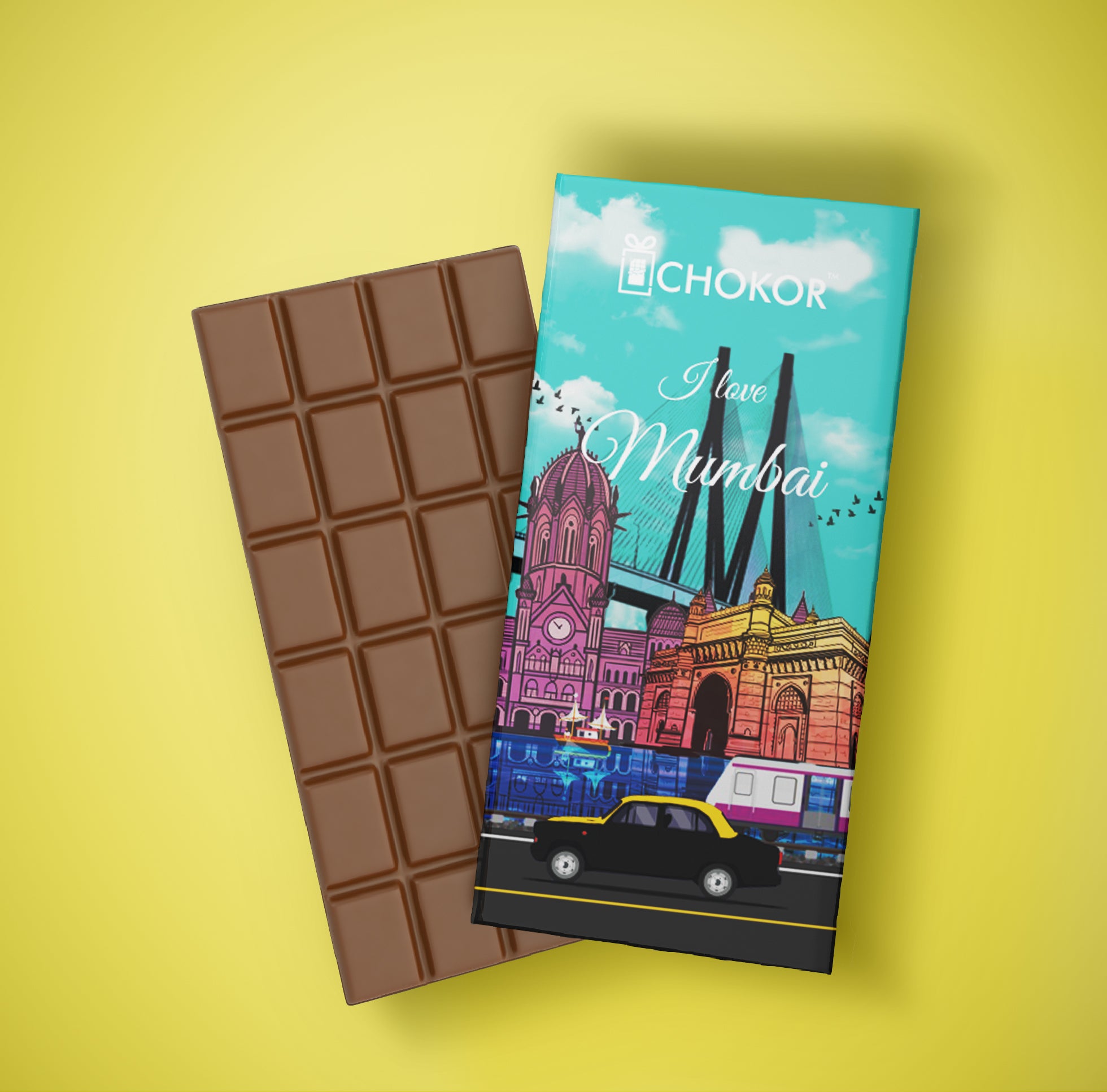 CHOKOR I Love Mumbai - Mint Flavoured Chocolate Bar