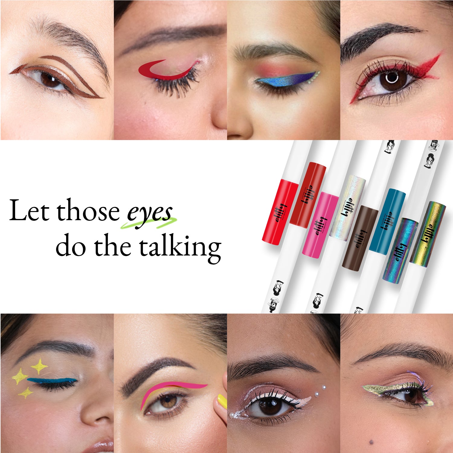 Elitty Tomato Red Matte Pop Coloured Eyeliner -Red Flag (4ml)