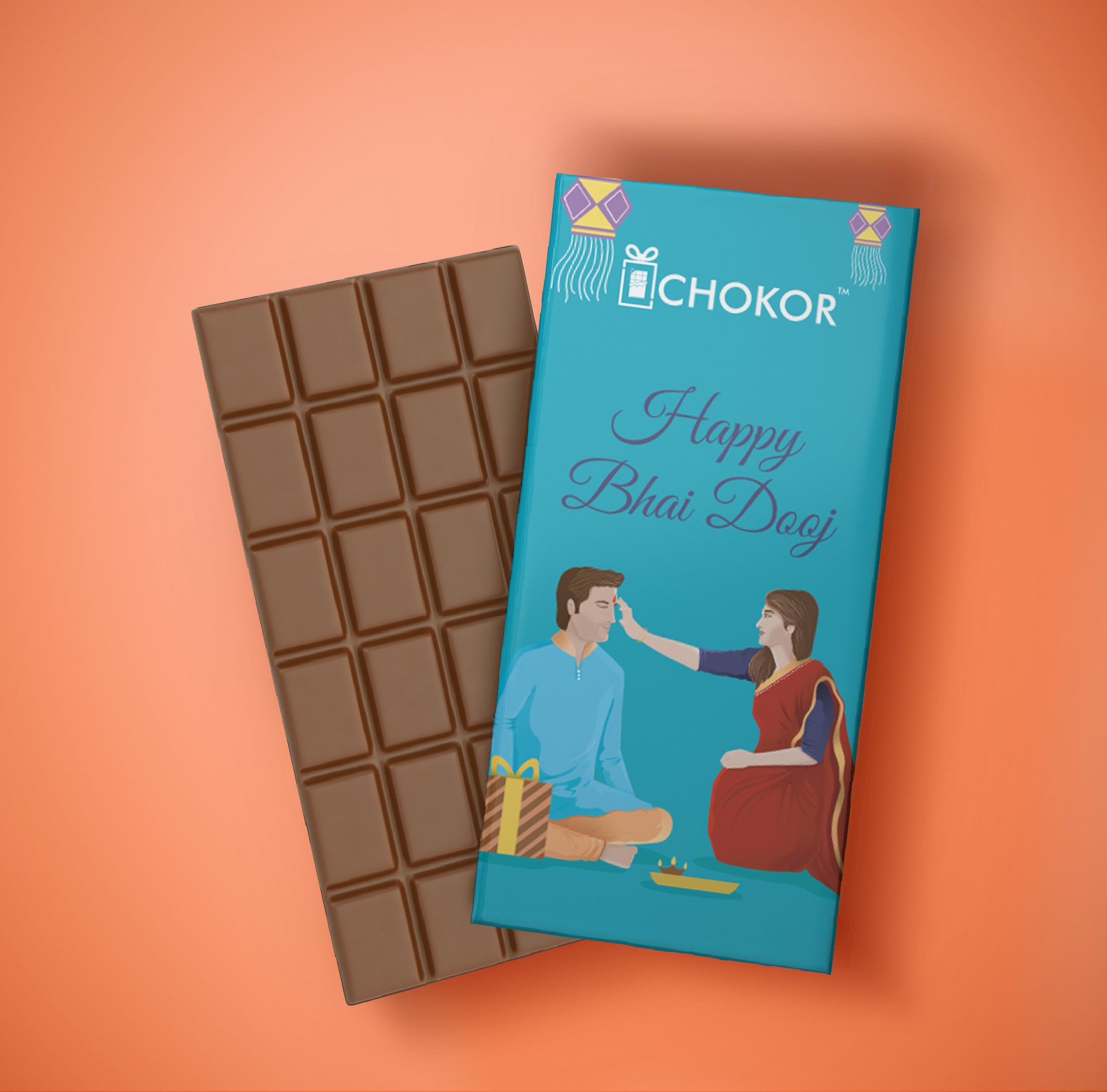 CHOKOR Bhai Dooj - Blueberry Flavoured Chocolate Bar