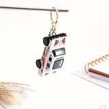 White Safari Jeep Keychain