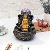 Meditating Budda Spiritual Fountain with LED Light