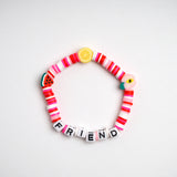 Pink Loop Fruit Bead Friendship Bracelet